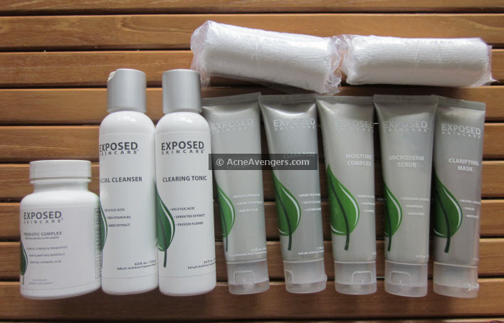 Exposed Skincare Acne Products on Display Exposed Skincare Acne Products on Display